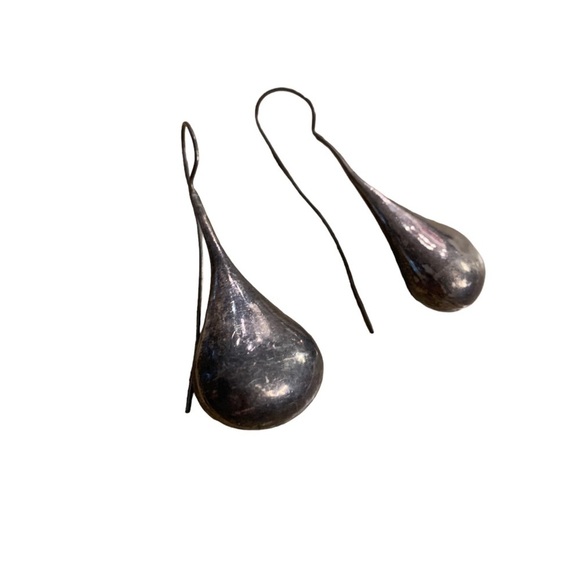 Silver Statement Earrings Vintage Style - Picture 3 of 6